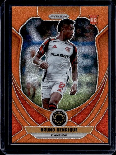 Bruno Henrique 2025 Panini Prizm Orange Glitter /99