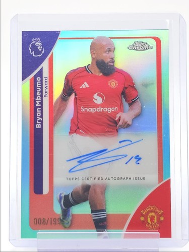 Bryan Mbeumo 2026 Topps Chrome Premier League Aqua /199