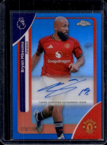 Bryan Mbeumo 2026 Topps Chrome Premier League Blue Refractor /150
