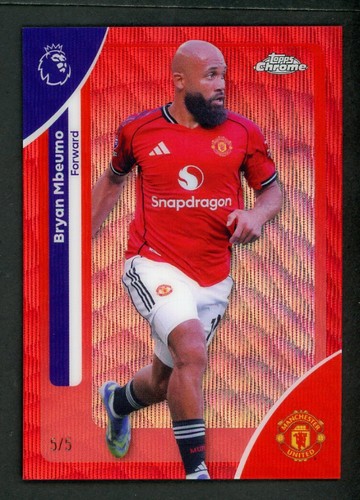 Bryan Mbeumo 2026 Topps Chrome Red Wave Refractor /5