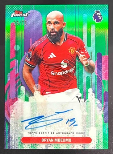 Bryan Mbeumo 2025 Topps Finest Green Refractor /75