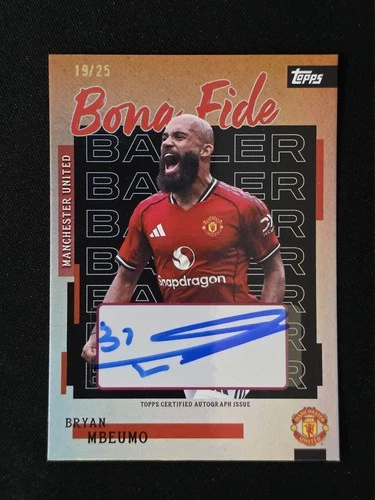 Bryan Mbeumo 2025 Topps Manchester United Team Set /25