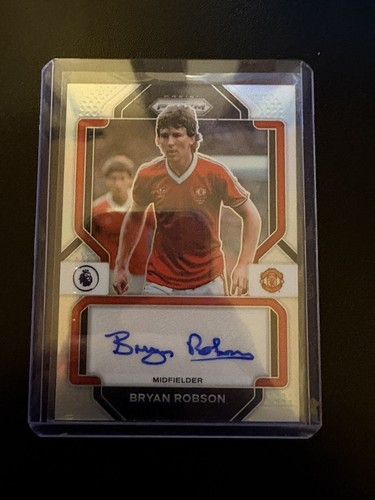 Bryan Robson 2022 Panini Prizm Silver Signatures /49