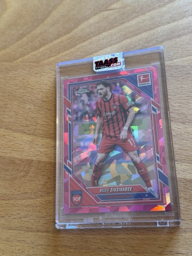 Budu Zivzivadze 2025 Topps Chrome Sapphire Padparadscha 1/1