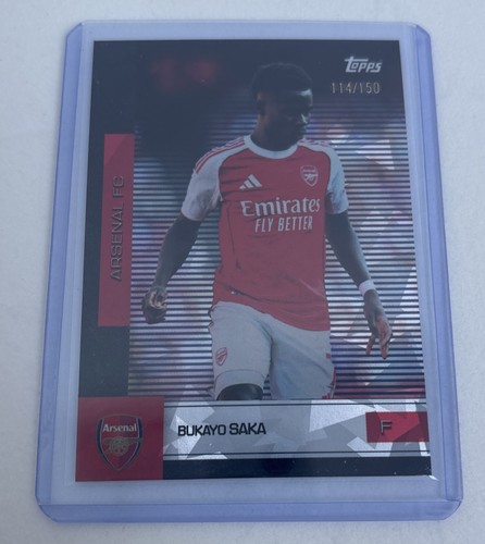 Bukayo Saka 2025 Topps Arsenal Team Set Cracked Ice /150