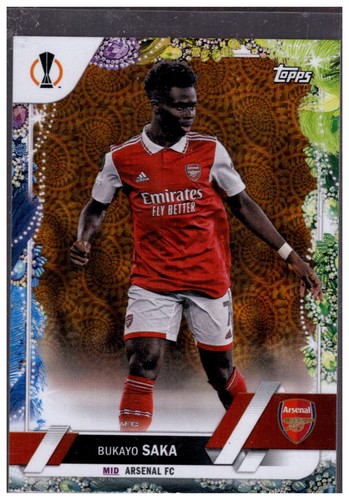 Bukayo Saka 2022 Topps Carnaval /25