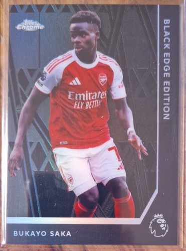 Bukayo Saka 2025 Topps Chrome Black Edge Edition