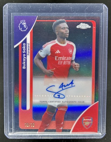 Bukayo Saka 2026 Topps Chrome Black Refractor /10