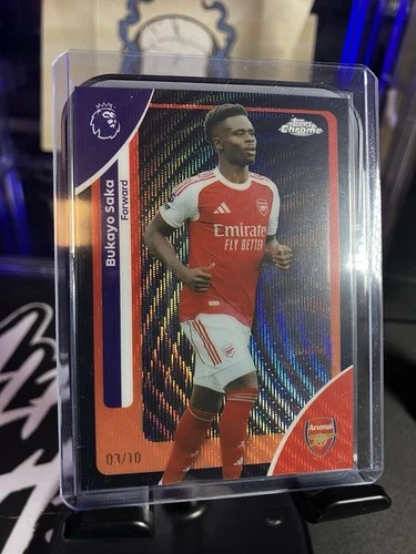 Bukayo Saka 2026 Topps Chrome Black Wave Refractor /10