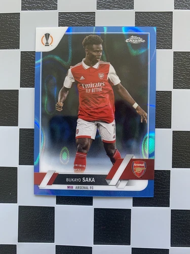 Bukayo Saka 2022 Topps Chrome Blue Lava