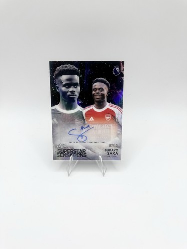 Bukayo Saka 2026 Topps Chrome EPL Black /10