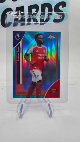 Bukayo Saka 2026 Topps Chrome EPL Refractor /299
