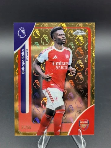Bukayo Saka 2026 Topps Chrome Gold 37/50