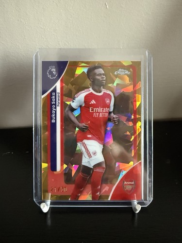 Bukayo Saka 2025 Topps Chrome Gold /50