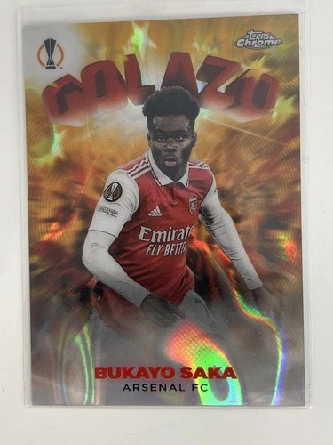 Bukayo Saka 2023 Topps Chrome Gold Lava