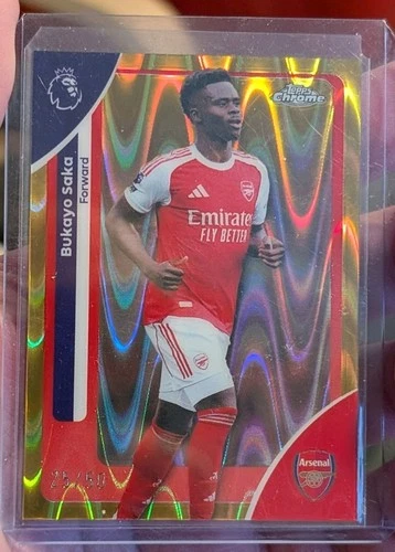 Bukayo Saka 2026 Topps Chrome Gold Refractor /50