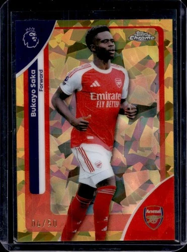 Bukayo Saka 2026 Topps Chrome Gold Refractor /50
