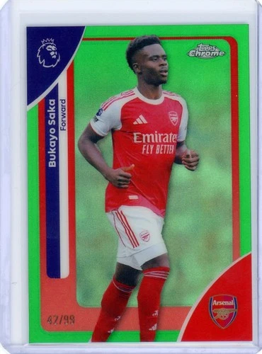 Bukayo Saka 2026 Topps Chrome Green /99