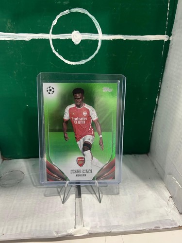 Bukayo Saka 2023 Topps Chrome Green Refractor /199