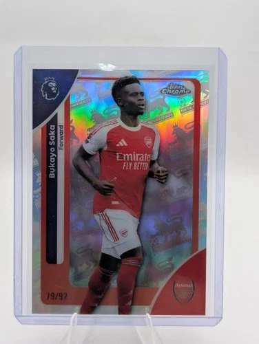 Bukayo Saka 2025 Topps Chrome Logo Retrofractor /92