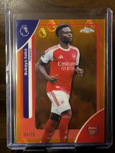 Bukayo Saka 2026 Topps Chrome Logofractor /25