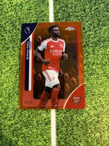 Bukayo Saka 2025 Topps Chrome Logofractor /25