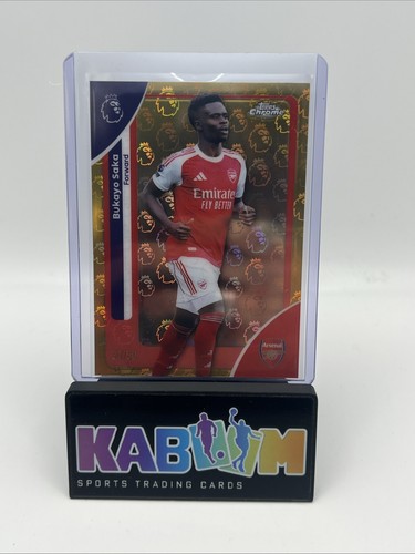 Bukayo Saka 2025 Topps Chrome Logofractor /50
