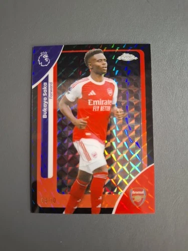 Bukayo Saka 2025 Topps Chrome Noir Géométrique /10