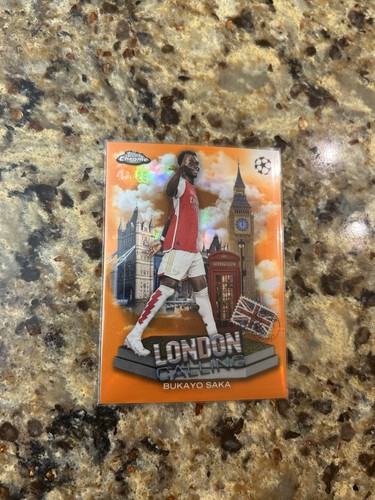 Bukayo Saka 2023 Topps Chrome Orange /25