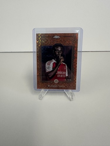 Bukayo Saka 2025 Topps Chrome Orange Refractor /25