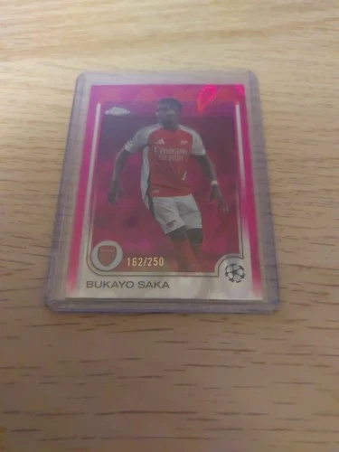 Bukayo Saka 2024 Topps Chrome Pink Refractor /250