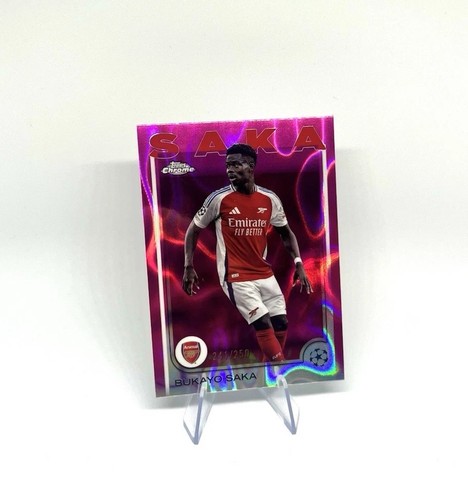 Bukayo Saka 2025 Topps Chrome Pink Lava /250