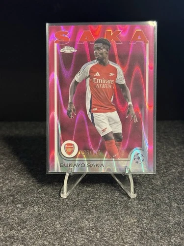 Bukayo Saka 2024 Topps Chrome Pink Refractor /175