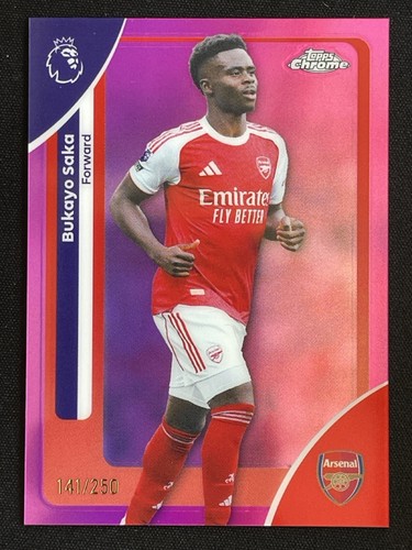 Bukayo Saka 2026 Topps Chrome Pink Refractor /250