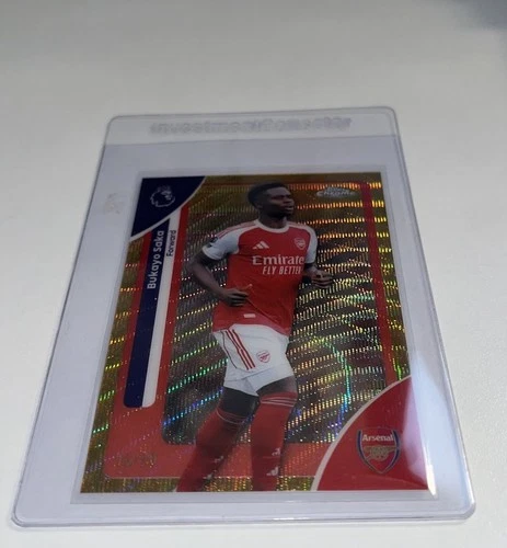 Bukayo Saka 2025 Topps Chrome Premier League Gold 16/50