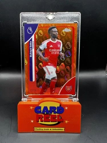 Bukayo Saka 2026 Topps Chrome Premier League Orange /25
