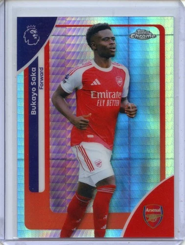 Bukayo Saka 2026 Topps Chrome Premier League Prism