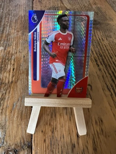 Bukayo Saka 2026 Topps Chrome Premier League Prism Refractor