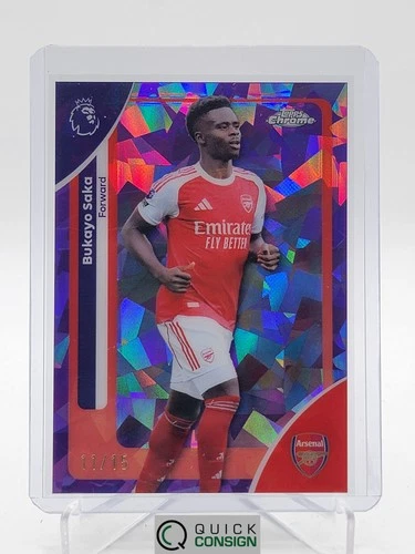 Bukayo Saka 2026 Topps Chrome Purple /15