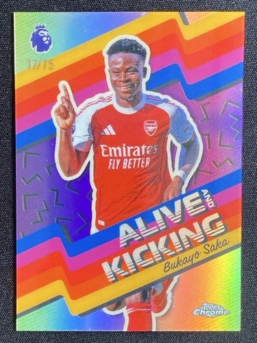 Bukayo Saka 2025 Topps Chrome Purple /75