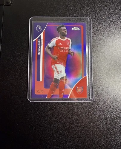 Bukayo Saka 2026 Topps Chrome Purple /75