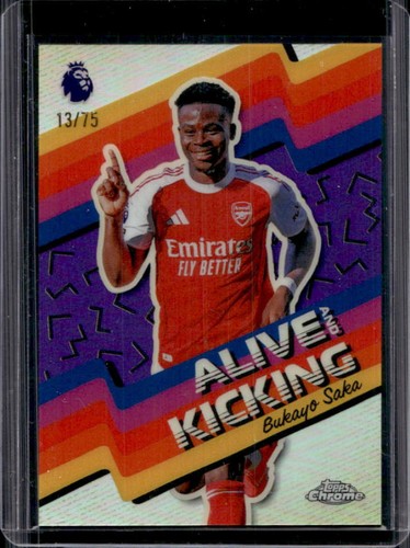 Bukayo Saka 2026 Topps Chrome Purple Refractor /75
