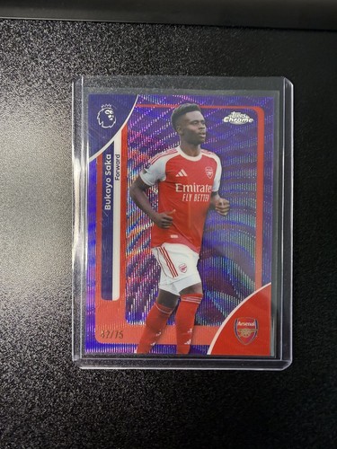 Bukayo Saka 2026 Topps Chrome Purple Wave /75