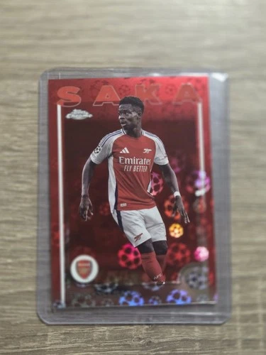 Bukayo Saka 2024 Topps Chrome Red /5