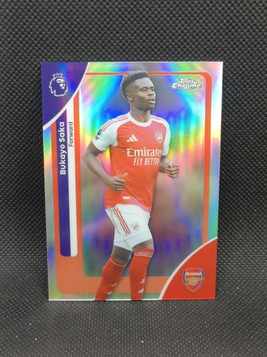 Bukayo Saka 2025 Topps Chrome Refractor