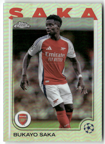 Bukayo Saka 2025 Topps Chrome Refractor