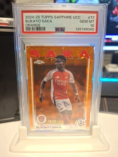 Bukayo Saka 2024 Topps Chrome Sapphire /25