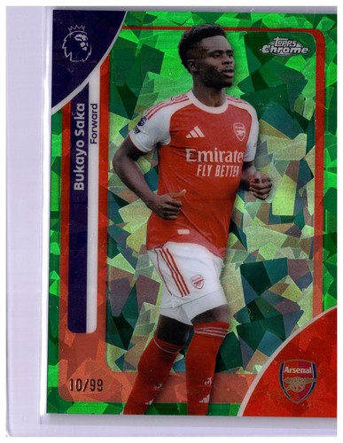 Bukayo Saka 2025 Topps Chrome Sapphire /99