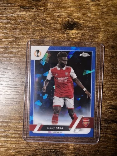 Bukayo Saka 2023 Topps Chrome Sapphire Blue
