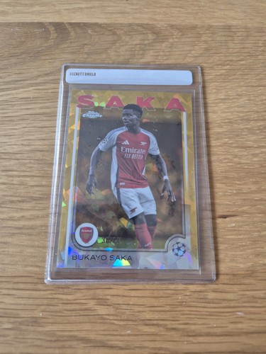 Bukayo Saka 2024 Topps Chrome Sapphire Gold /50